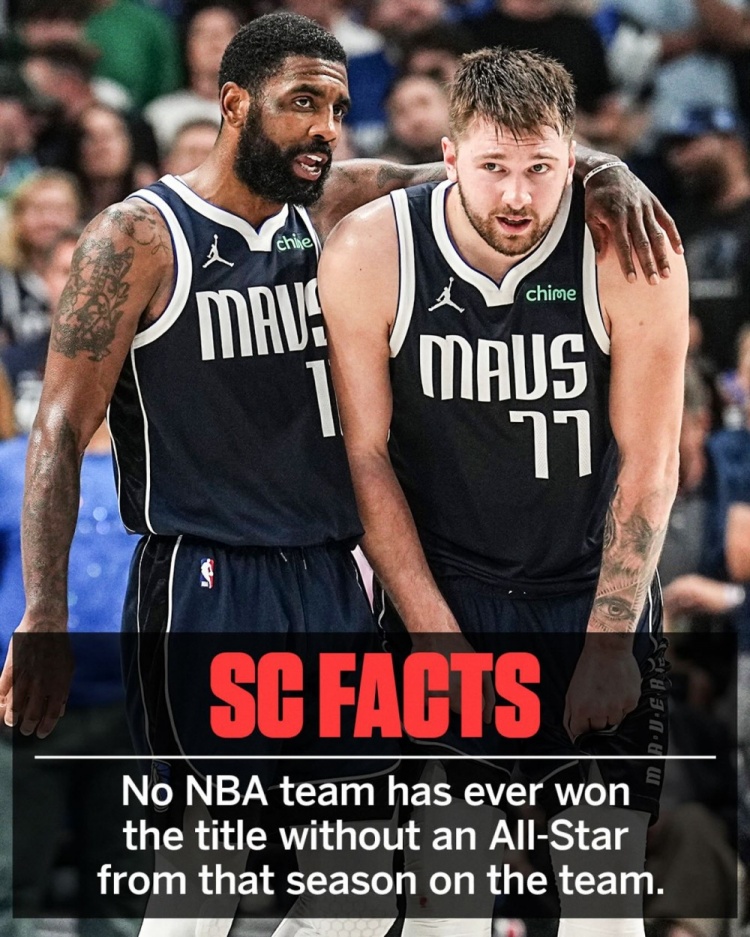  史上從未有過當(dāng)季0全明星的球隊(duì)奪冠！美媒：獨(dú)行俠能創(chuàng)造歷史？