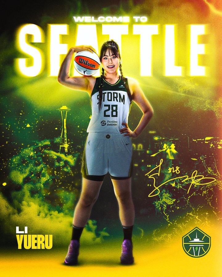  新的開始！西雅圖風(fēng)暴官方：歡迎來到西雅圖 李月汝