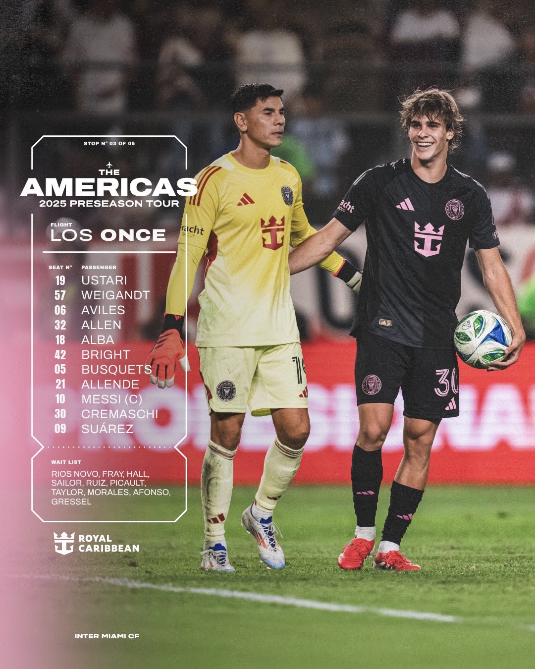  邁阿密國(guó)際vs圣米格利托體育首發(fā)：梅西、蘇亞雷斯、布斯克茨出戰(zhàn)