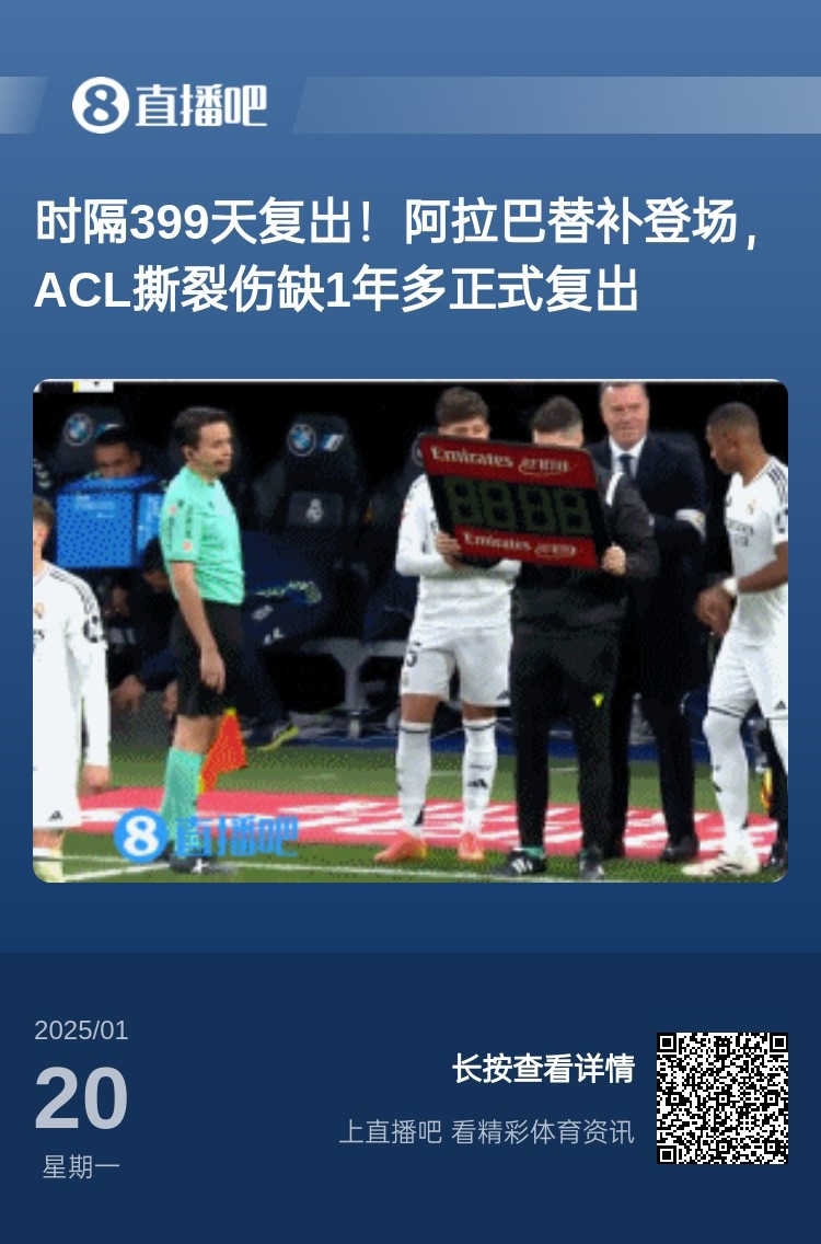  劉星也成玻璃人了！阿拉巴重傷399天后復出，時隔15天又遭遇傷病