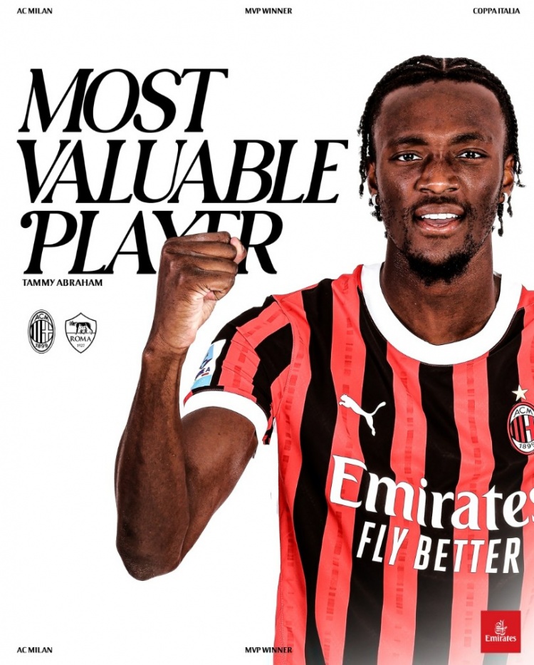  2射正2進(jìn)球，亞伯拉罕當(dāng)選米蘭3-1羅馬一役隊(duì)內(nèi)最佳