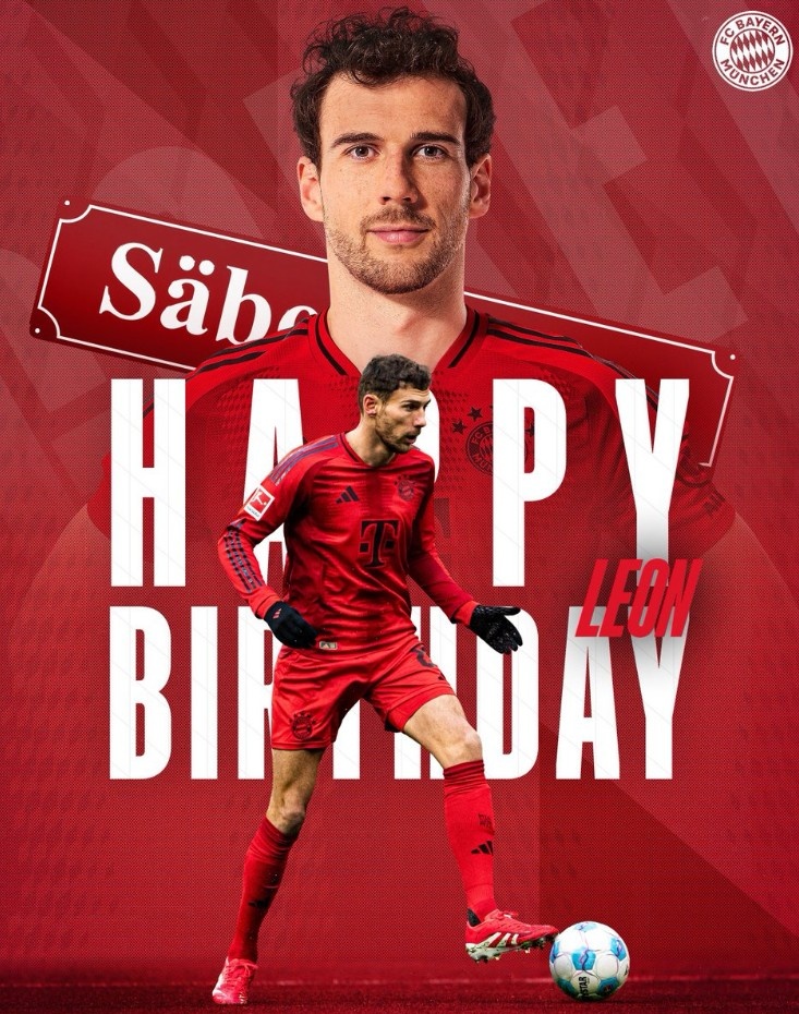  格雷茨卡迎30歲生日，拜仁官推制作海報(bào)為其送上生日祝福