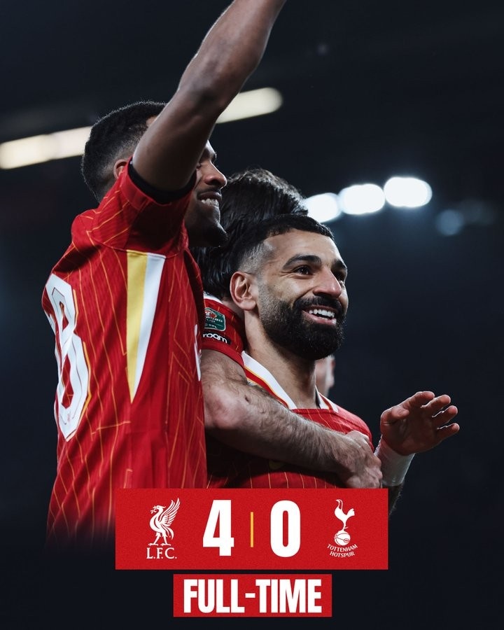  四線并進(jìn)！利物浦英超領(lǐng)跑+歐冠榜首+聯(lián)賽杯進(jìn)決賽+足總杯踢弱旅