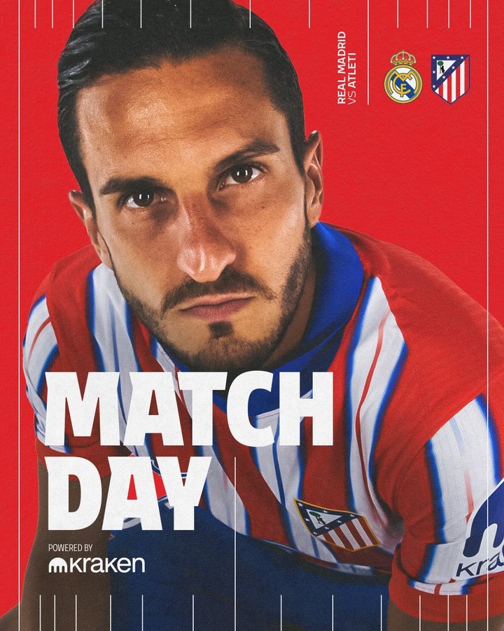  榜首爭奪戰(zhàn)&馬德里德比！馬競社媒曬vs皇馬預(yù)熱海報：科克出鏡