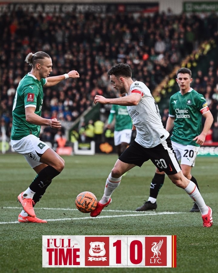  英超榜首歷史第4次在足總杯輸給非英超隊，上次是18年曼城負維岡