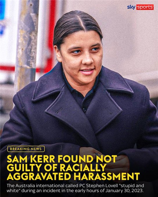  稱警察是“愚蠢的白人”，切爾西女足澳籍印度裔前鋒科爾被判無(wú)罪