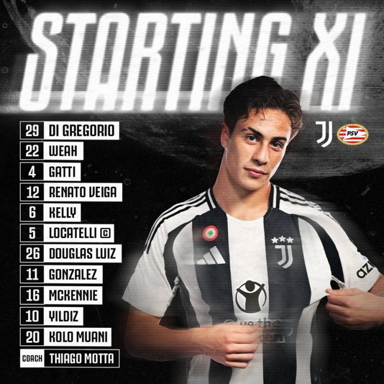  青春風暴！尤文首發(fā)平均年齡25歲172天，是隊史歐冠淘汰賽最年輕