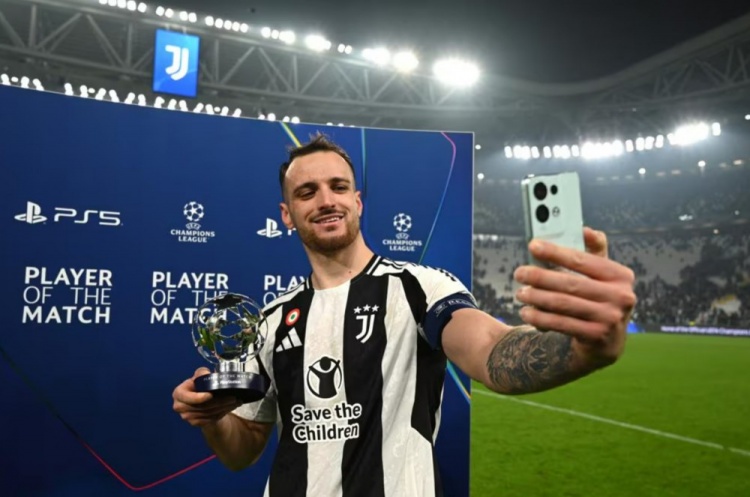  1助攻+5解圍3攔截！官方：加蒂當(dāng)選尤文2-1埃因霍溫全場最佳球員