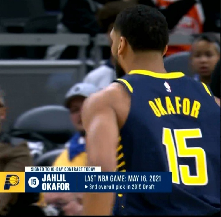  時隔四年重回NBA賽場！2015探花秀奧卡福垃圾時間得到1板1助