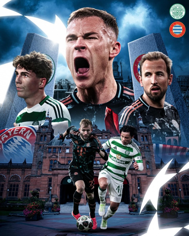  拜仁發(fā)布歐冠對陣凱爾特人海報：凱恩、基米希、萊默爾出鏡