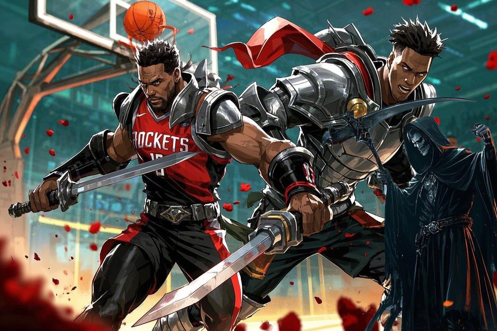  【AI繪圖】亮劍吧！門神組合力拼死神~