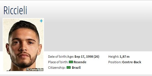  德轉顯示：里切利租借加盟青島西海岸，租期至今年底