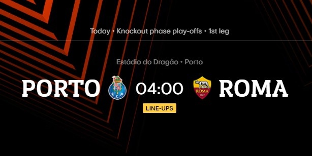  歐聯(lián)-波爾圖vs羅馬首發(fā)：迪巴拉、多夫比克、若昂-馬里奧出戰(zhàn)