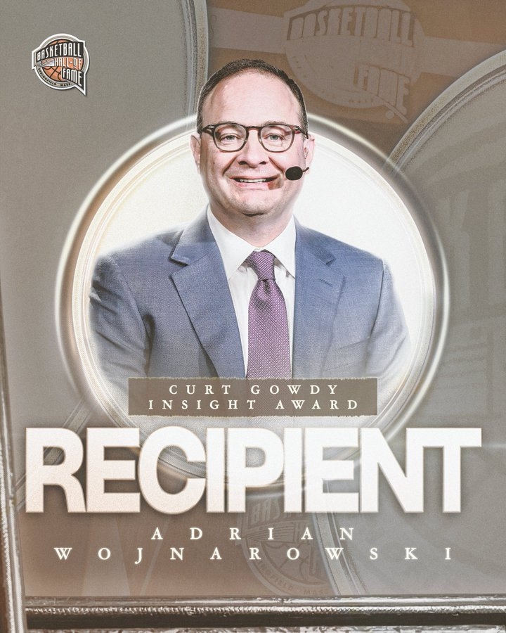  實至名歸！退休名記Woj獲得2025年Curt Gowdy新聞工作獎