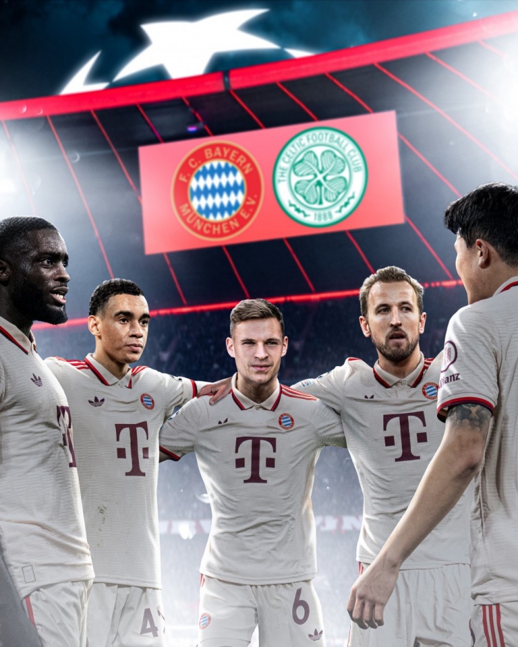  拜仁發(fā)布歐冠海報：凱恩、基米希、穆西亞拉、于帕、金玟哉出鏡