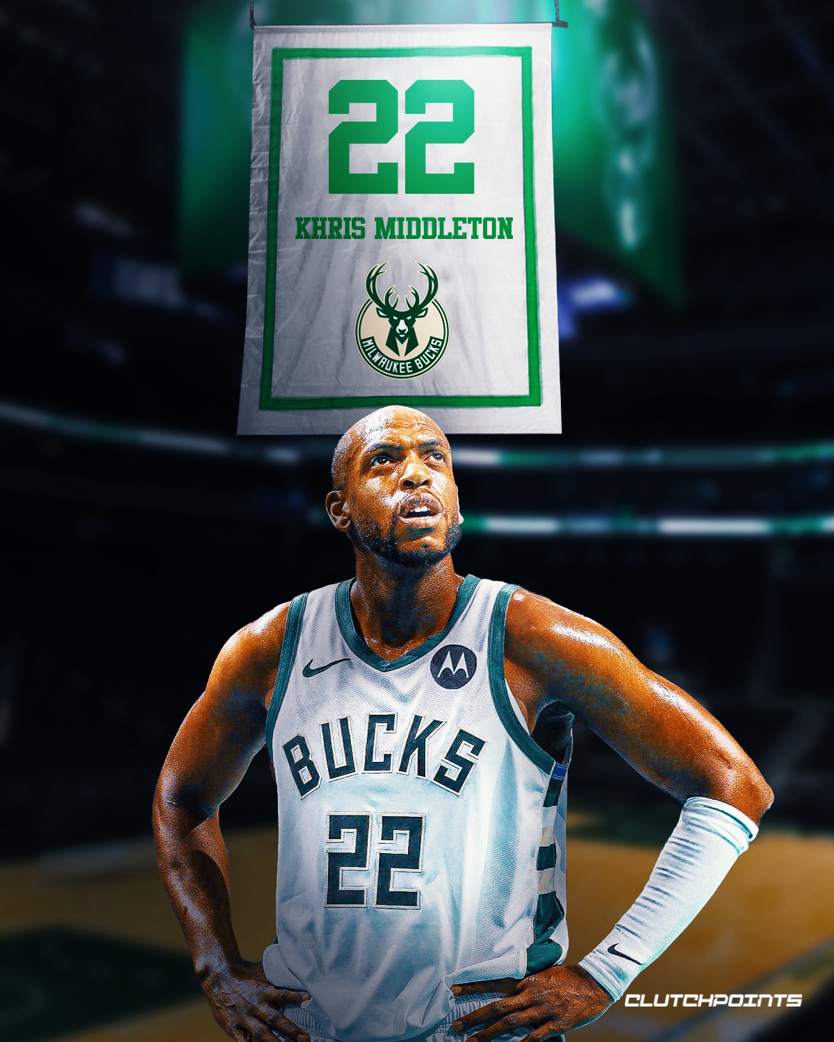  這個22號不能動！美媒：雄鹿是否應(yīng)退役米德爾頓球衣？