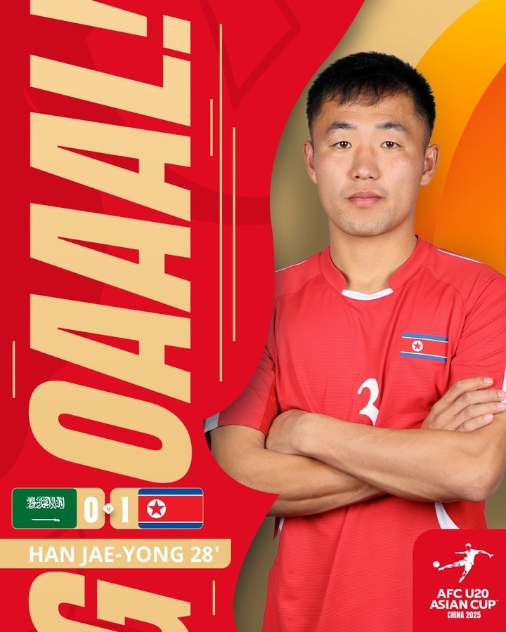  預(yù)訂賽事最佳進(jìn)球？沙特門(mén)將出擊離開(kāi)禁區(qū)，朝鮮U20后衛(wèi)瀟灑吊門(mén)