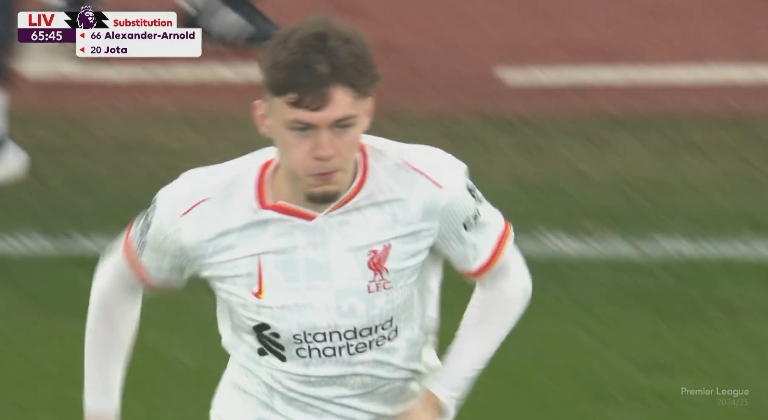  利物浦連換兩人！努涅斯布拉德利登場(chǎng)，阿諾德，若塔下場(chǎng)