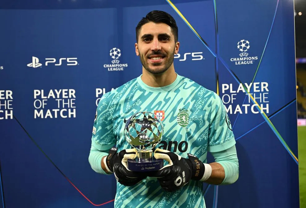  5撲救&撲點！官方：葡體門將魯伊-席爾瓦當(dāng)選葡體0-0多特全場最佳