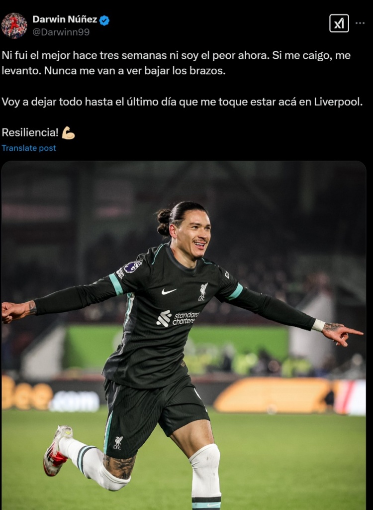  努涅斯談失空門：紅軍生涯最后一天前我都會(huì)全力以赴，我不會(huì)放棄