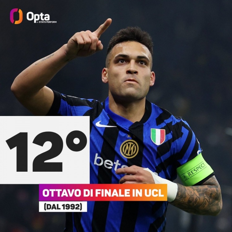  意甲球隊(duì)晉級(jí)改制后歐冠16強(qiáng)次數(shù)：尤文13次、國(guó)米12次、米蘭11次