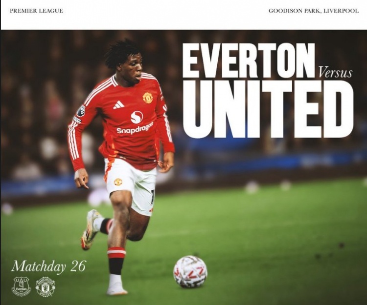  能否扭轉(zhuǎn)頹勢？曼聯(lián)發(fā)布本輪對陣埃弗頓海報，新援多古出鏡