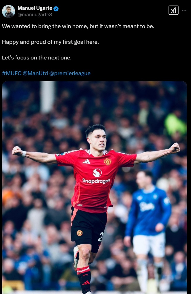  烏加特：很遺憾沒(méi)能取得勝利，但很開(kāi)心打進(jìn)了我曼聯(lián)生涯的首球