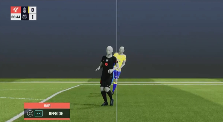  加西亞禁區(qū)內(nèi)手球，VAR介入判定對(duì)方越位在先