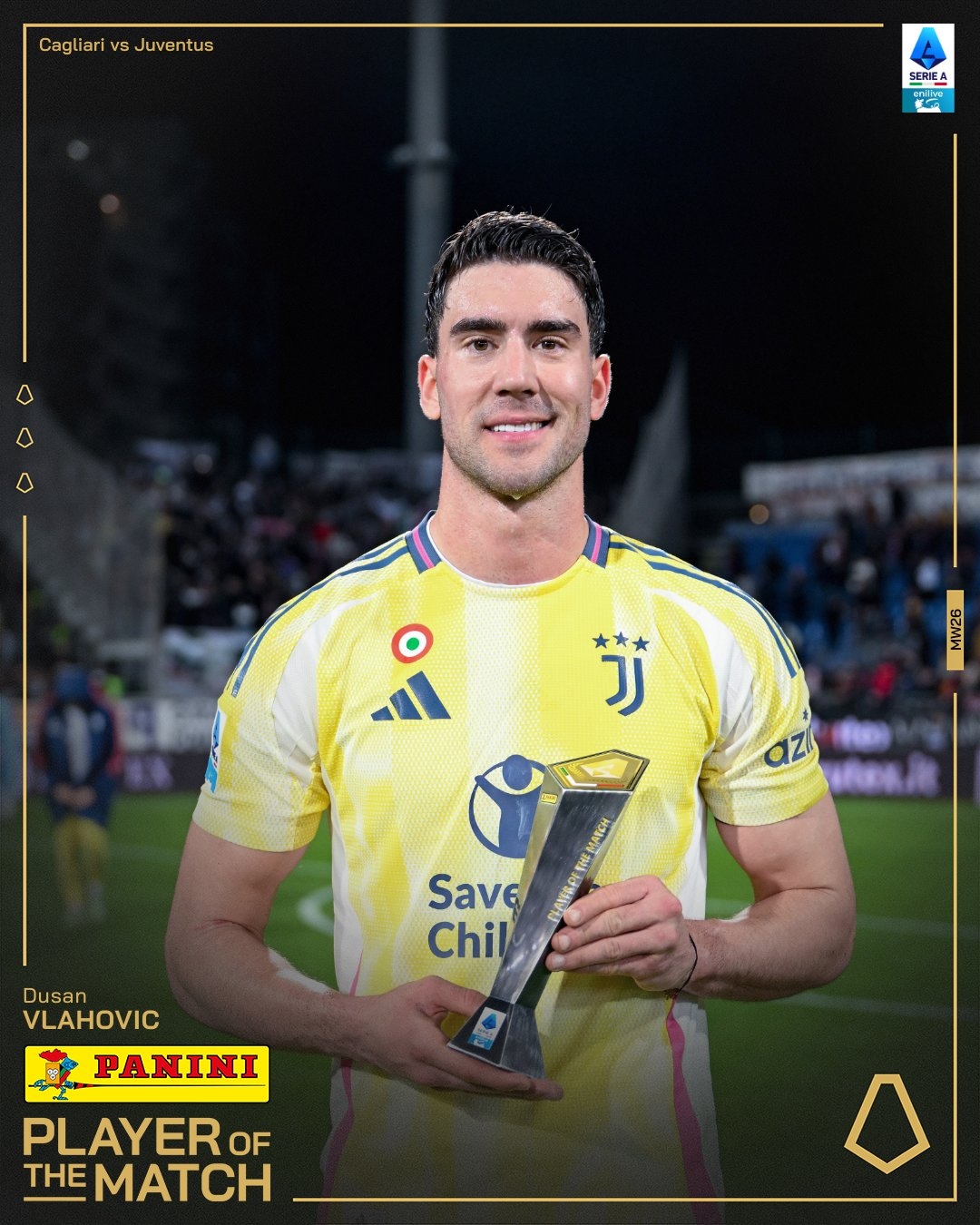  打進(jìn)致勝進(jìn)球！弗拉霍維奇當(dāng)選尤文1-0卡利亞里全場最佳球員