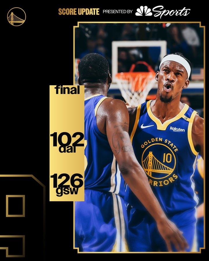  黑又硬！勇士官方曬贏球海報(bào) 追夢(mèng)、巴特勒攜手登上封面