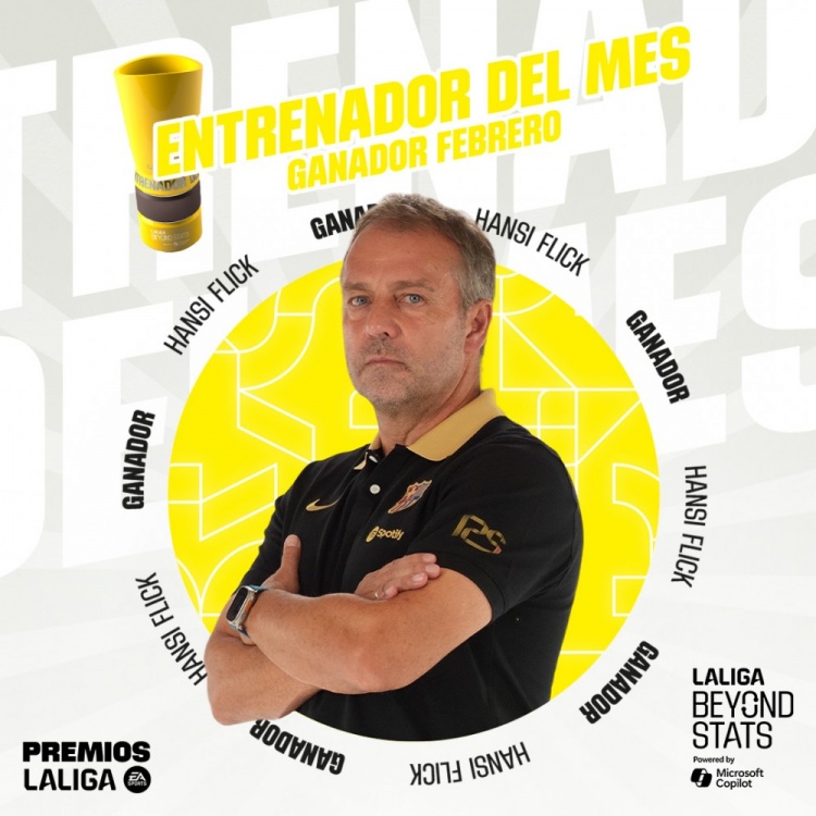  4戰(zhàn)全勝！官方：弗里克當(dāng)選西甲2月最佳主教練