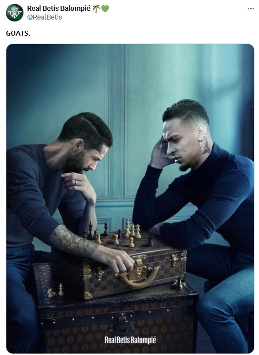  兩位GOAT已在陣中！貝蒂斯官方曬照，將梅羅對弈P成伊斯科&安東尼