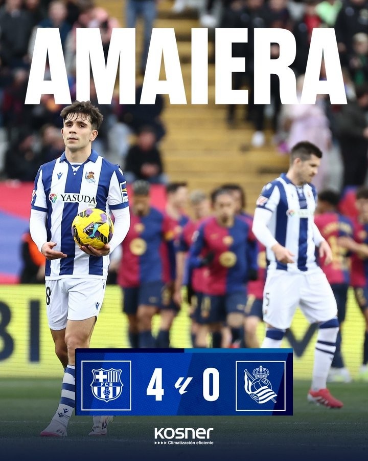  遭全面壓制！單場西甲0射門，皇家社會是近4個賽季以來首隊