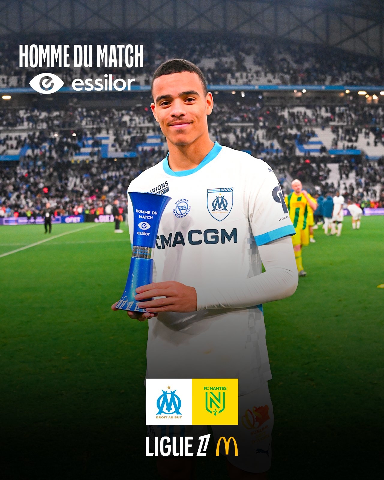  打進1球，格林伍德當(dāng)選馬賽2-0南特全場最佳球員