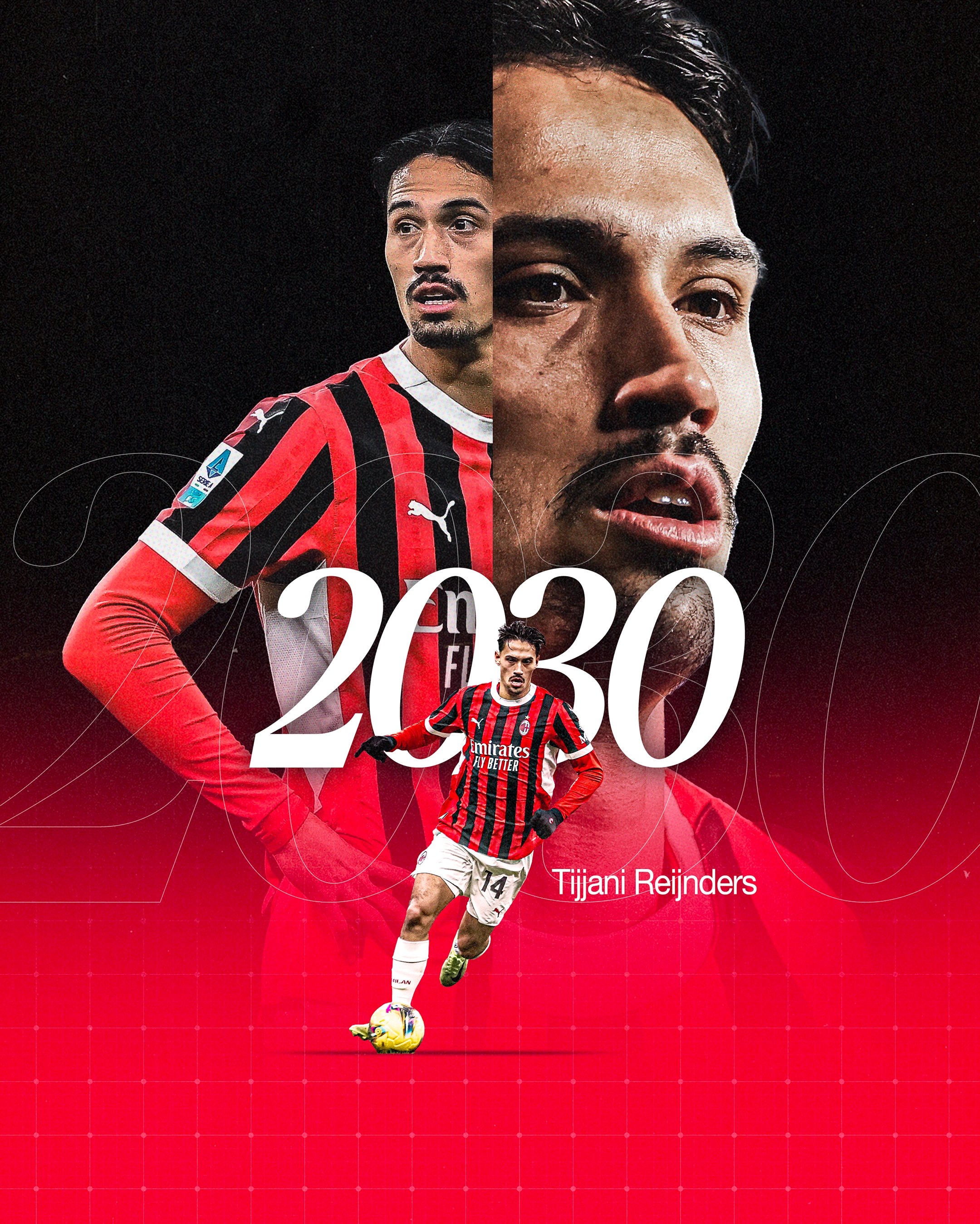  年薪翻倍！官方：26歲賴因德斯與米蘭續(xù)約至2030年