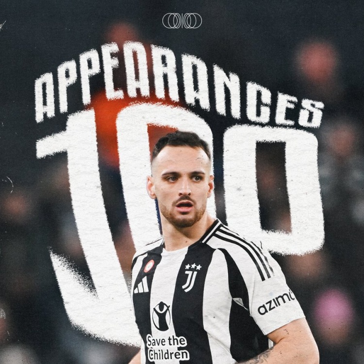  后防中堅(jiān)！加蒂在對(duì)陣維羅納的意甲聯(lián)賽中迎來(lái)尤文100場(chǎng)里程碑