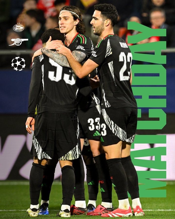  阿森納發(fā)布海報(bào)預(yù)熱歐冠八分之一決賽：卡拉菲奧里、梅里諾出鏡