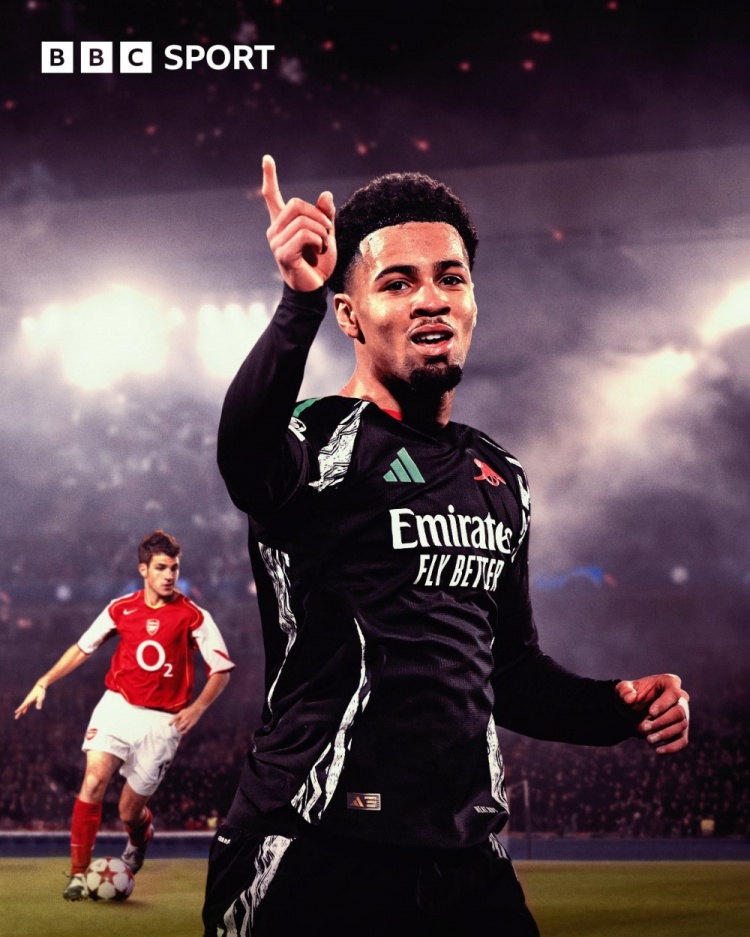  17歲348天?恩瓦內(nèi)里成槍手第2年輕歐冠淘汰賽出場球員，僅次小法