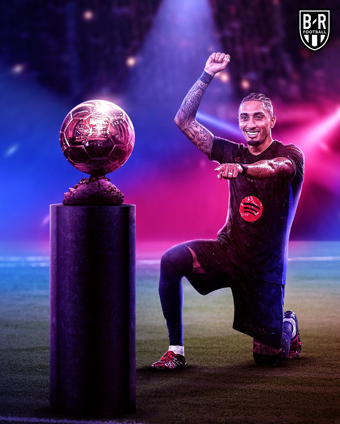  實打?qū)嵉?000萬！拉菲尼亞25球16助，金球獎賠率第3高于維尼修斯