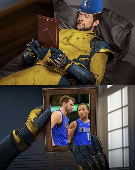  都曾是我的部將！美媒曬梗圖：獨(dú)行俠懷念東契奇和布倫森