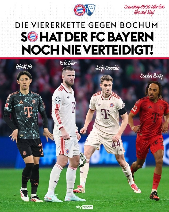  大輪換！德媒：主力賽前最后一練獲得休整，拜仁將排出全新四后衛(wèi)