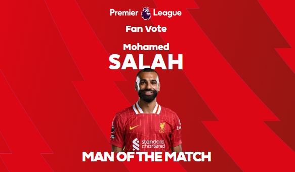  點(diǎn)射雙響！官方：薩拉赫當(dāng)選利物浦vs南安普頓全場(chǎng)最佳