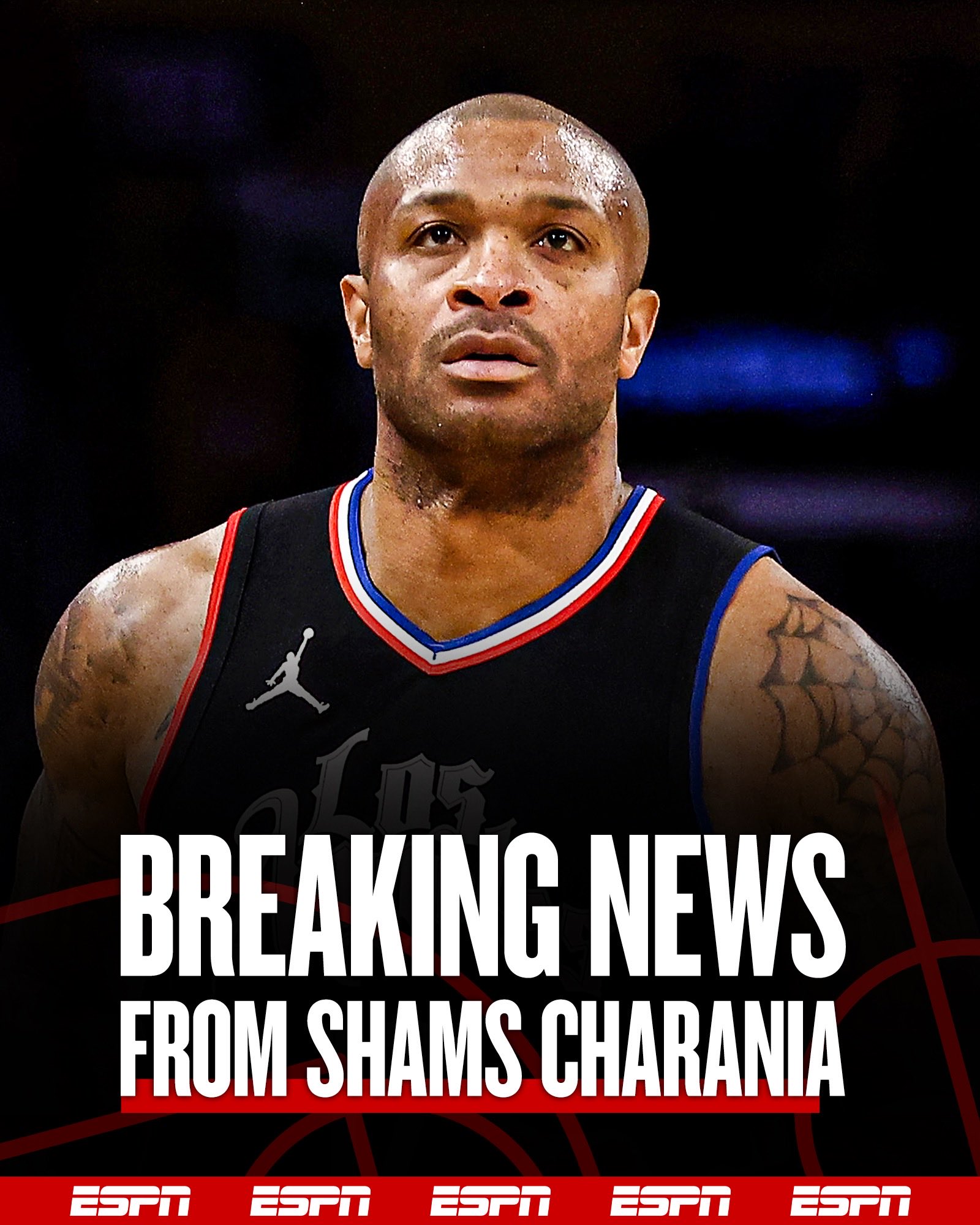  最后一搏！Shams：39歲老將PJ-塔克將與尼克斯簽下一份十天短合同