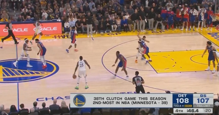  強(qiáng)行五五開(kāi)！勇士本賽季38場(chǎng)打關(guān)鍵時(shí)刻 僅次于森林狼排聯(lián)盟第二