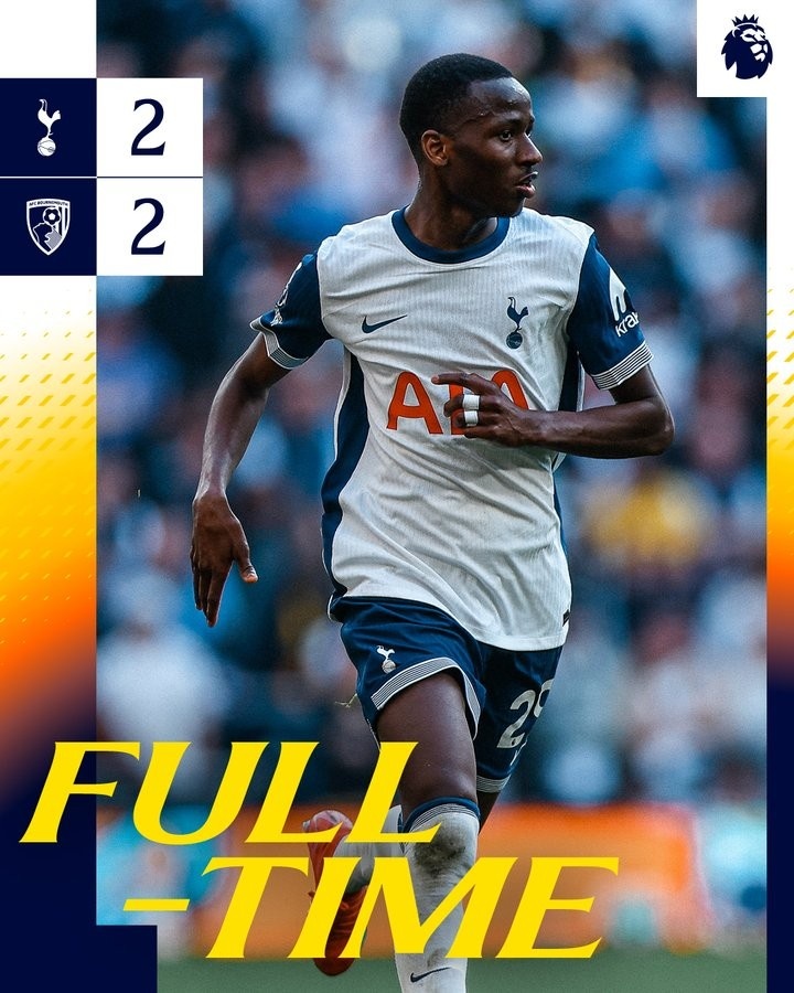  英超落后至少2球但最終拿分！熱刺第26次做到，僅次于曼聯(lián)30次