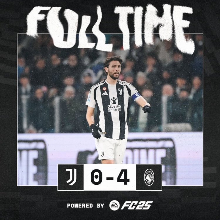  0-4亞特蘭大！尤文隊史意甲主場第7次凈負4球，1950年曾1-7米蘭