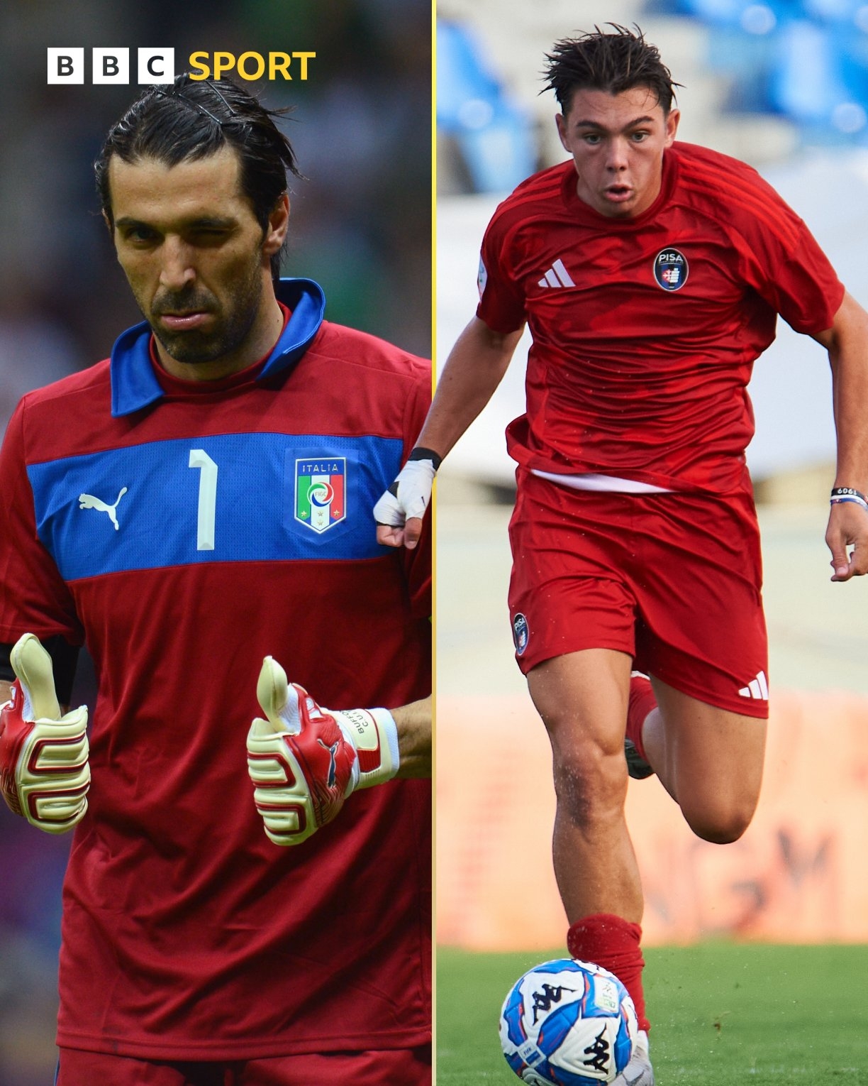  傳奇延續(xù)，布馮17歲的兒子路易斯-布馮代表意乙比薩上演生涯首秀