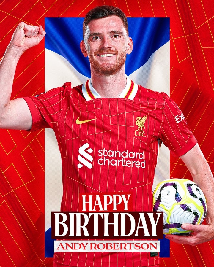 羅伯遜迎來(lái)31歲生日，利物浦官推曬海報(bào)送祝福