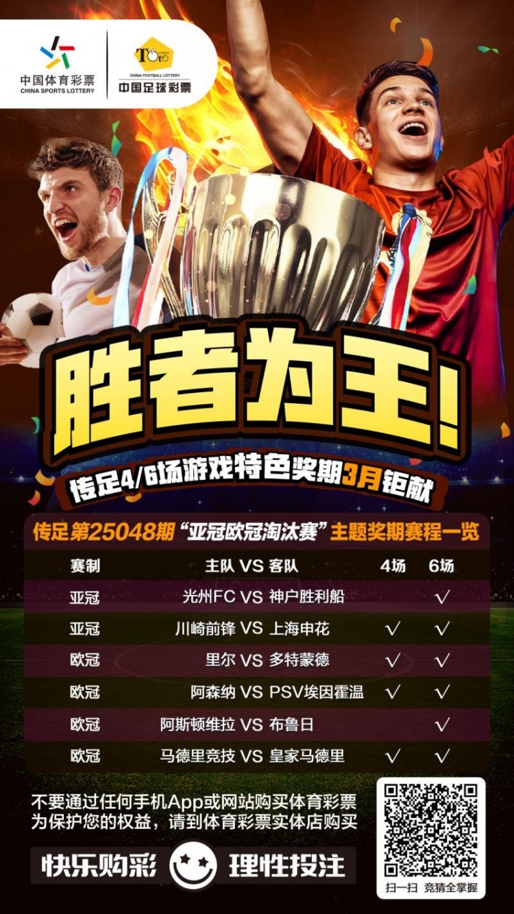  勝者為王！傳足特色獎(jiǎng)期第25048期聚焦亞冠歐冠淘汰賽