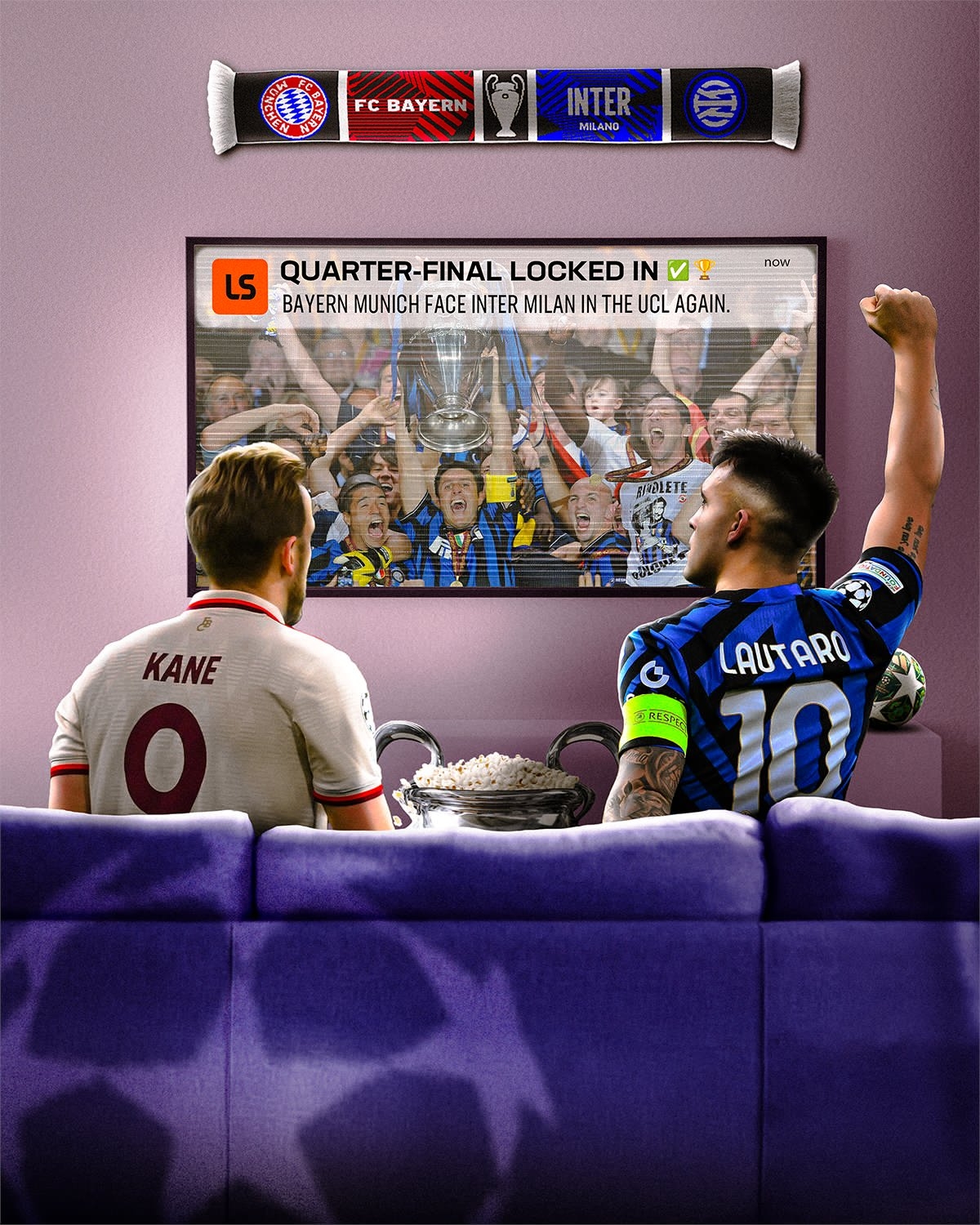  強(qiáng)強(qiáng)對(duì)話！歐冠八強(qiáng)首組對(duì)陣出爐：拜仁vs國(guó)米